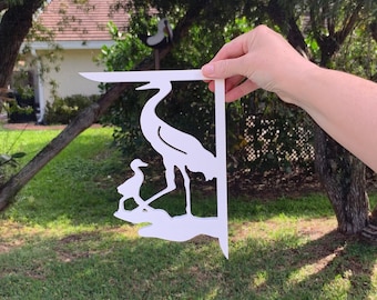 Mailbox Bracket - Sandhill Crane Small 7x9 inch, Custom Mailbox, Coastal, Tropical, Bracket, Outdoor Decor, Mailbox & Post Not Included