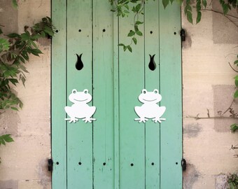PVC Frog Shutter Embellishments – Coastal Outdoor Wall Art (8x4)