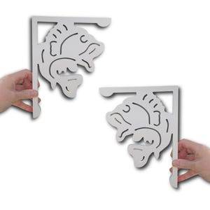 Forellenbarsch Eckhalterung - PVC Outdoor Decor 18 x 23 cm