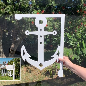 Mailbox Bracket  - Anchor Large 16x21 inch, Custom Mailbox, Coastal, , Bracket, Outdoor Decor, Mailbox & Post Not Included