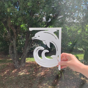 Mailbox Bracket  - Dolphin Original Small 7x9 inch, Custom Mailbox, Coastal, Tropical, Outdoor Decor, Mailbox & Post Not Included