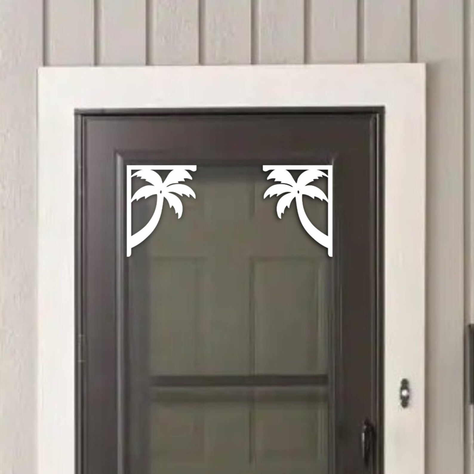 Screen Door Decor Palm Tree Original X2 Pieces Mailbox Etsy