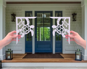 Screen Door Decor - Turtle W/Baby 2021 X2 Pieces , Mailbox Bracket, Custom Mailbox, Outdoor Decor, 7x9 inch Free Shipping To Mainland USA