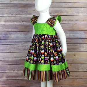 Girls, HALLOWEEN Dress, Halloween Outfit, Cupcake Dress, Clothing, Clothes, Pumpkins, Bats, Ghost, Skull, Candy Corn, Baby, Toddler, School