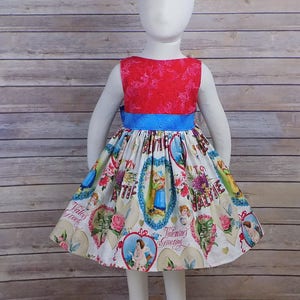 3T Girls Vintage Valentines Dress, READY to SHIP, Valentines Day Dress, Hearts, Flowers, Red, Clothing, Boutique, Sleeveless, Toddler, RTS