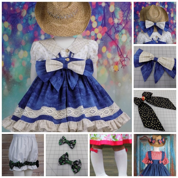 MATCHING Bows Made to Order to Match your Dress or Outfit, Dress Bow, Hair Bow, Bloomers, Socks, Boutique Bow, Made to Match, Add On, M2M