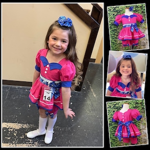 Girls Solid Casual Wear Outfit Pink Royal Pageant Outfit