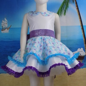 Mermaid, Pageant Dress, Under the Sea, Casual Wear, OOC, Scales, Ocean, Theme, Birthday, Outfit, Boutique, Circle Skirt, Bow, Toddler, Tween