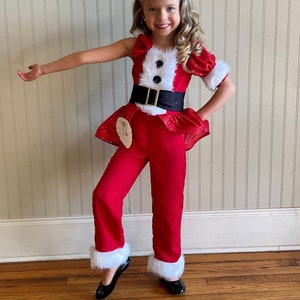 Christmas Pageant Wear Red Jumpsuit Fur, Winter Outfit, Character ...