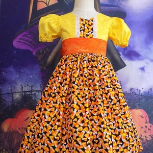 CANDY CORN Dress, Girls HALLOWEEN Dress, Clothing, Clothes, Outfit, Yellow, Orange, Toddler, Tween, School, Party, Pumpkin Patch, Hay Ride
