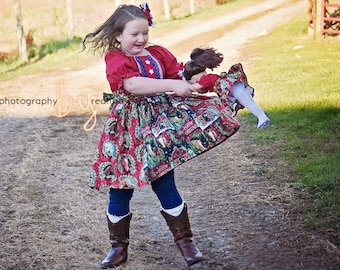 white christmas dresses Traditional Red Cowboy Christmas Set (Toddler-Adult) – Cowkid Clothing  Company