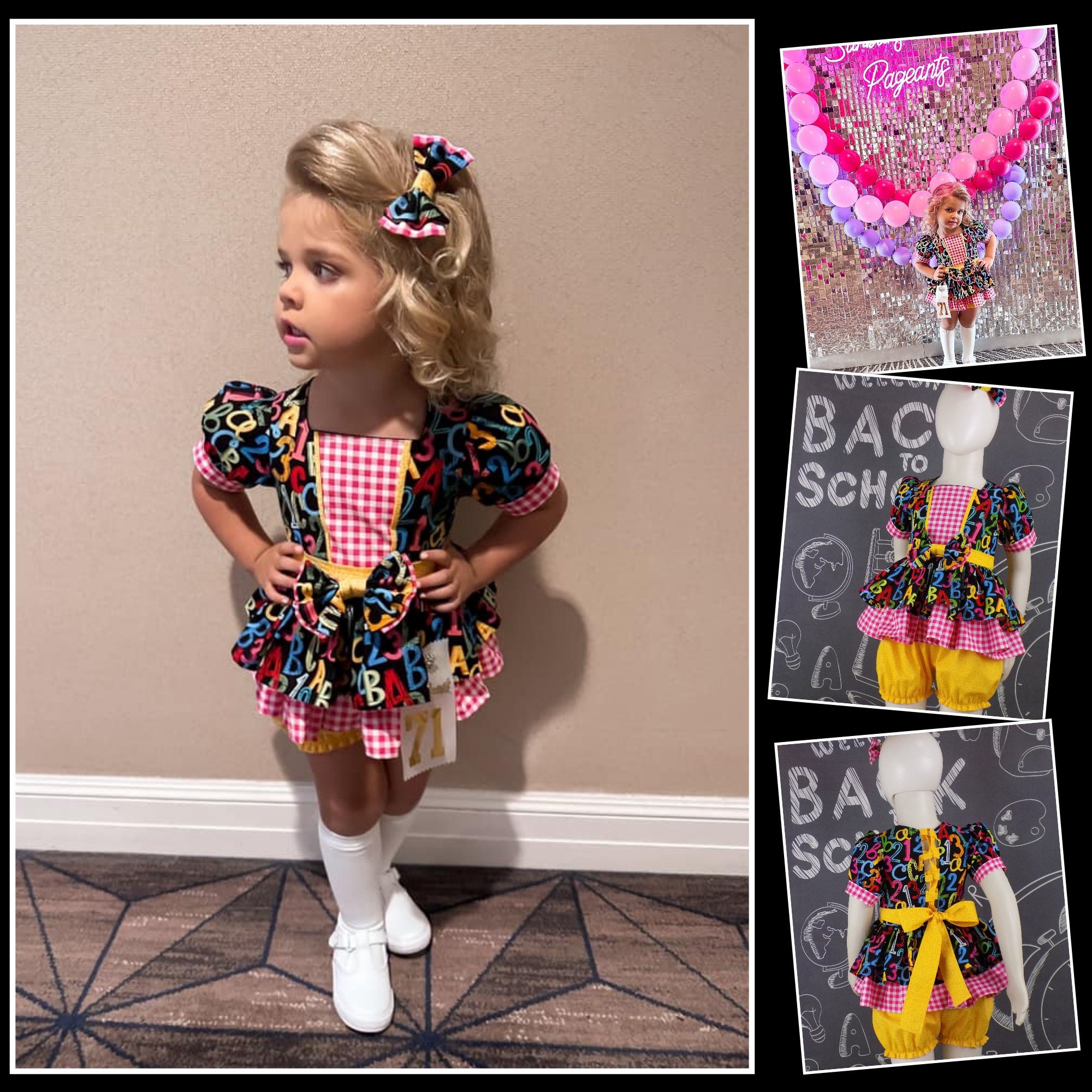 ABC 123 Back to School Casual Wear Set, School Pageant Outfit, Toddler ...