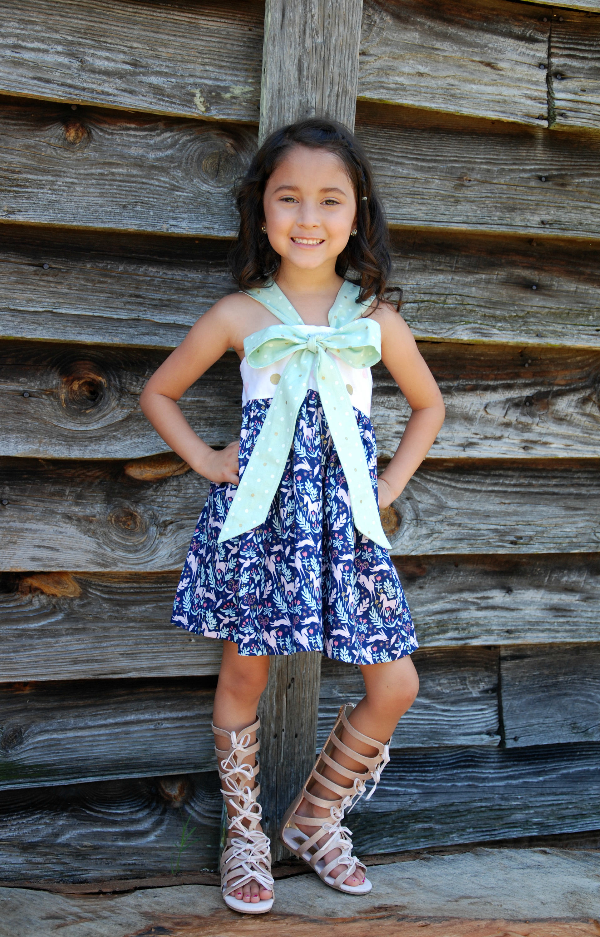 Girls Woodland Dress Unicorn Dress 