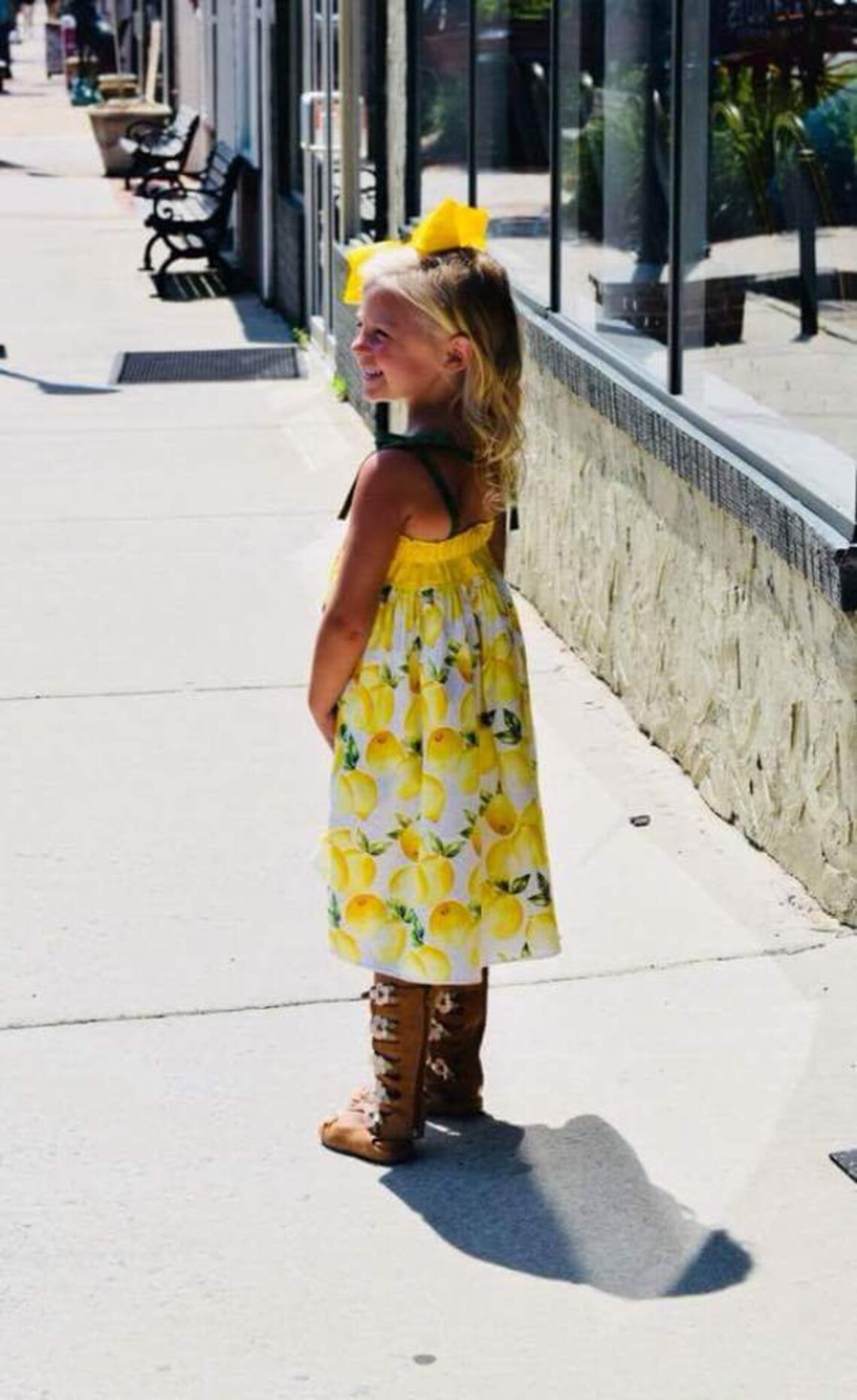 Girls Lemon & Flower Dress