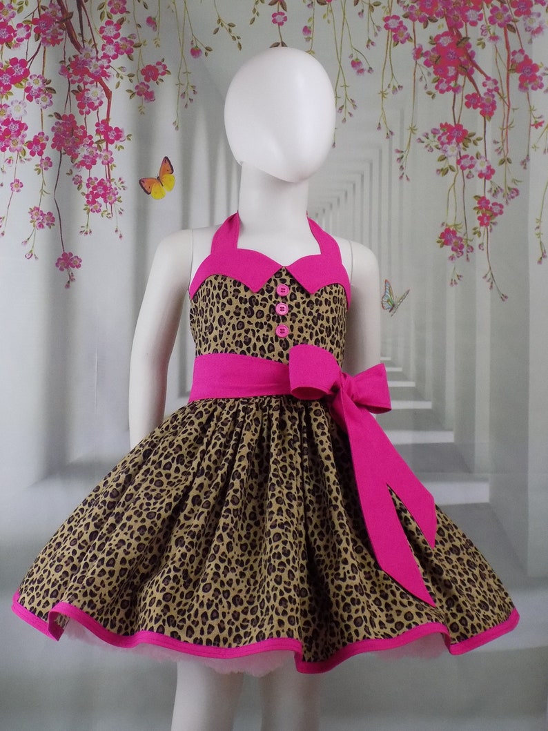 Cheetah 50s Dress 50s Outfit Pageant Wear Outfit of - Etsy