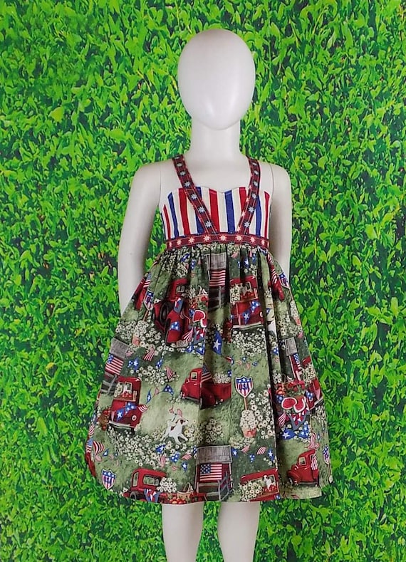 5T vestido patriótico listo para enviar 4 de julio vestido - Etsy México 5T vestido patriótico listo para enviar 4 de julio vestido - Etsy México