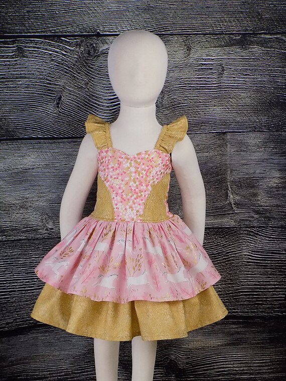 gold dress pink boutique Cocktail Shine Gold Long Sleeve Plunge Foil Midi Dress main image 1