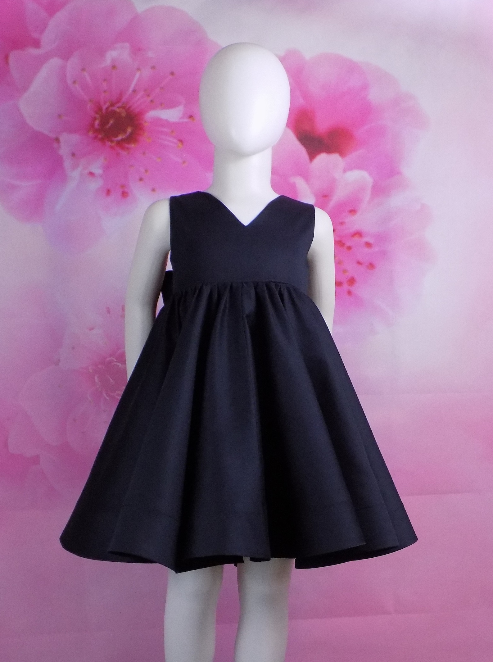 Little Girl Black Formal Dresses Frock Ball Gown Little Girls Party Dresses  Black Evening Dresses