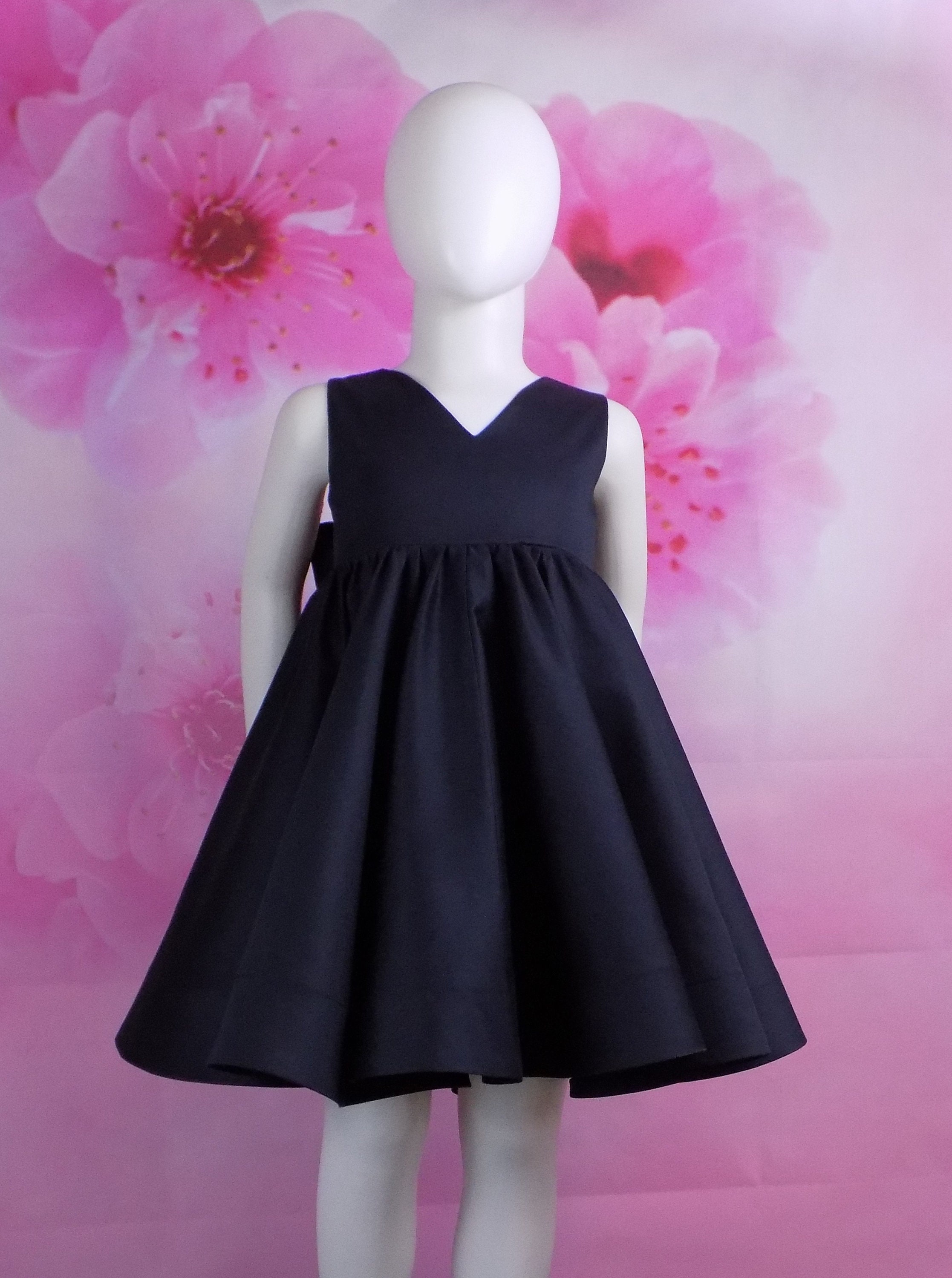 Little Girls Black Dress, Black Dress, Fancy, Formal, Special Occasion, Party, Wedding, Flower Girl, Boutique, Pageant, OOC, Toddler, Teen