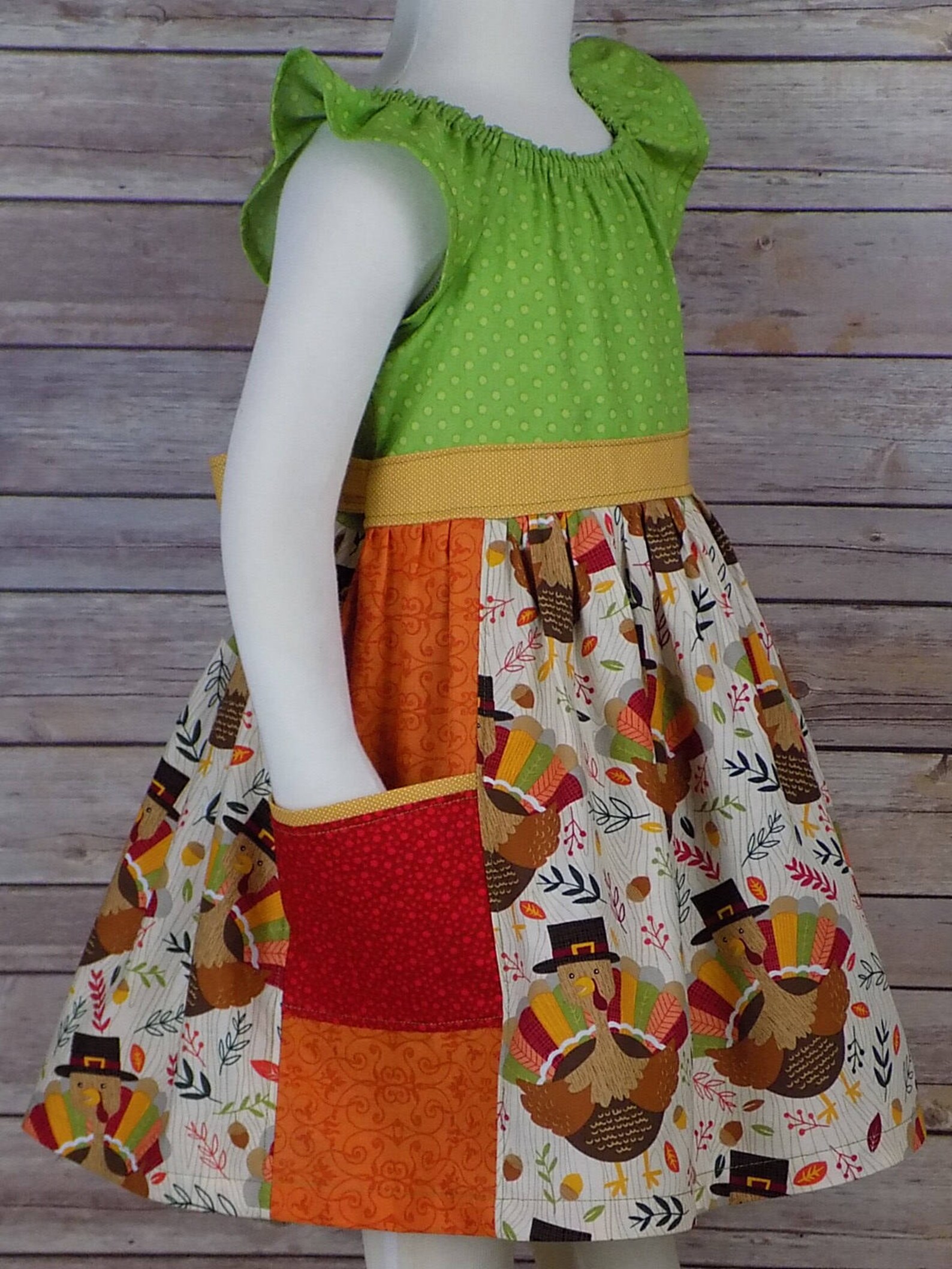 2T Thanksgiving Dress Turkey Dress READY to SHIP Etsy