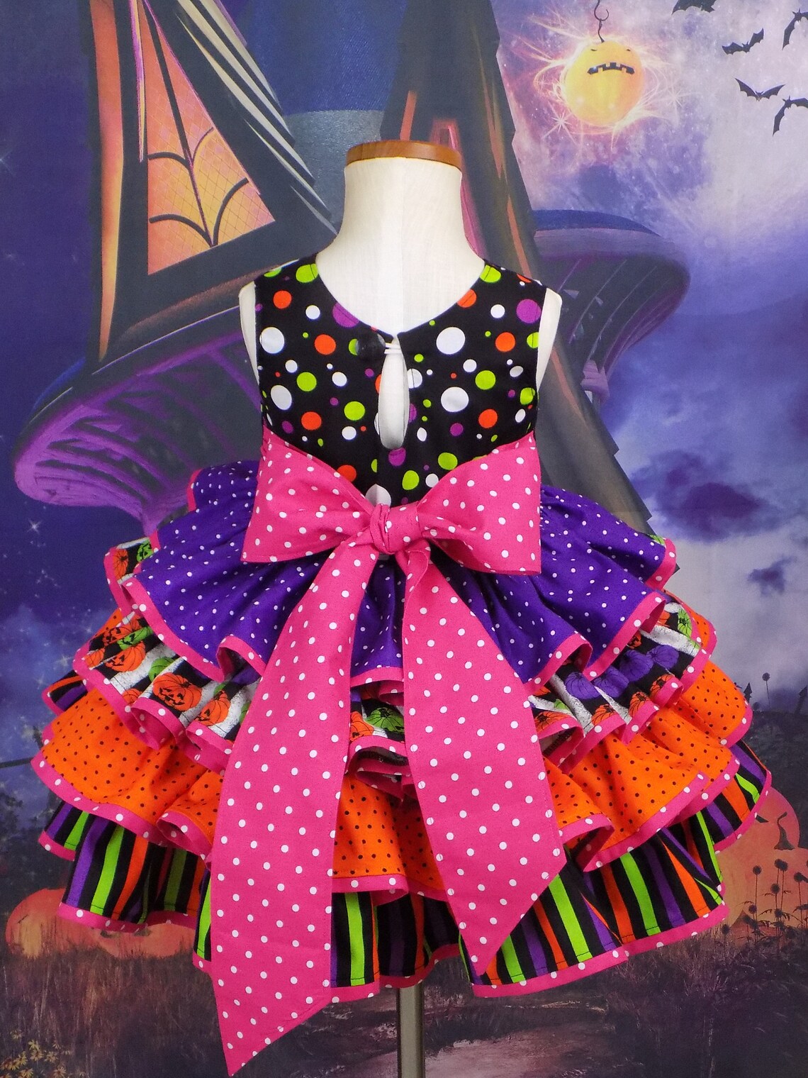 Halloween Pageant Wear Halloween OOC Girls Ruffle Dress - Etsy New Zealand