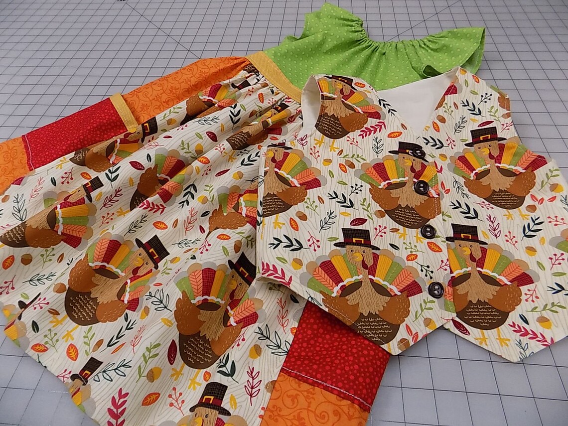 Boys Thanksgiving Vest Turkey Vest Fall Holiday Vest Etsy