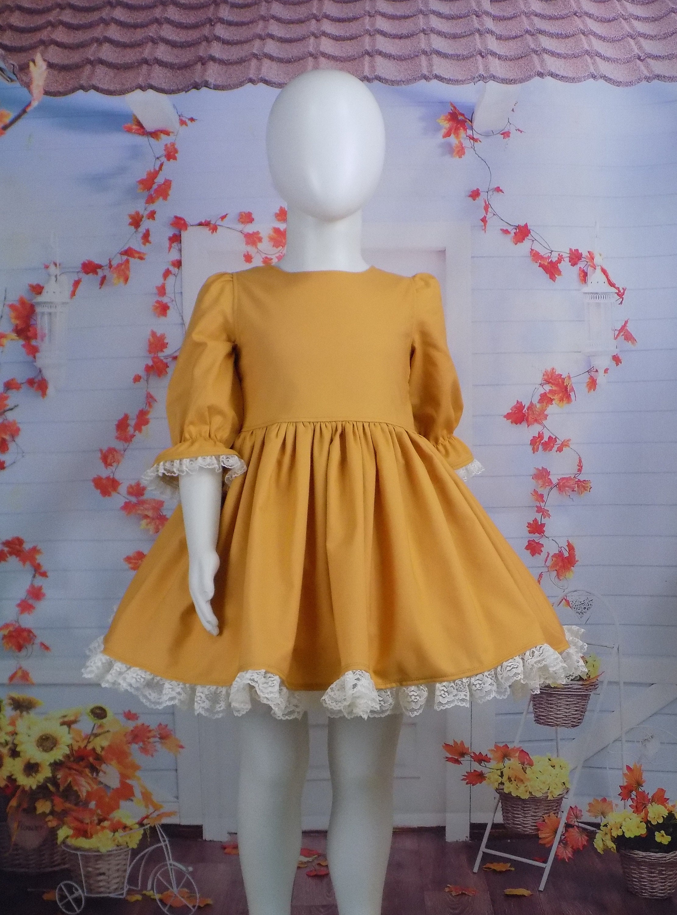 Vestido mostaza niña hotsell