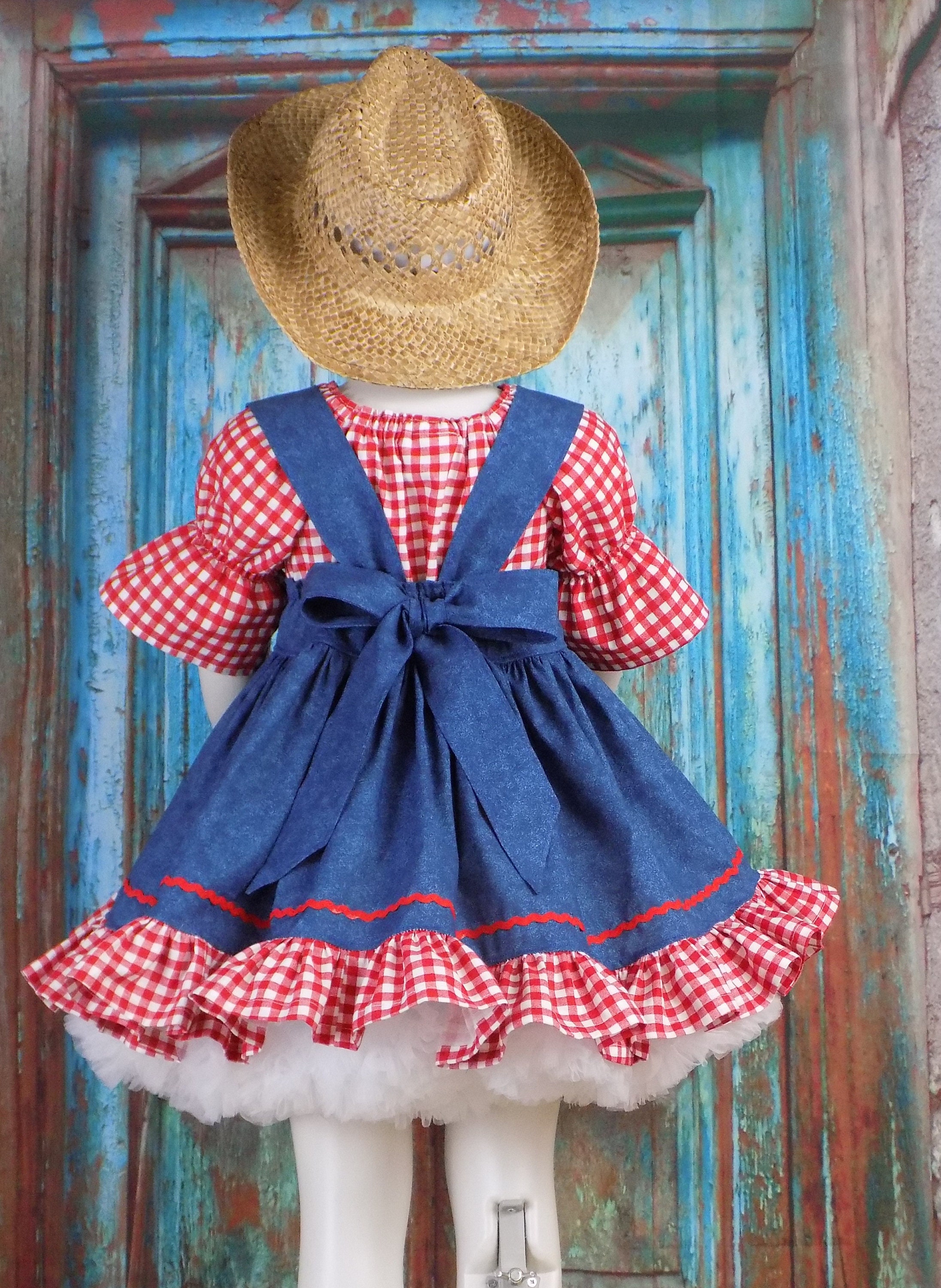 Girl Western Dress, Country, Pageant, Denim Wear, OOC, Outfit, Set, Red  White Blue, Gingham, Cowgirl, Rodeo, Square Dance, Sleeve, Suspender - Etsy  Canada | Girls western dresses, Toddler pageant dresses, Pageant wear