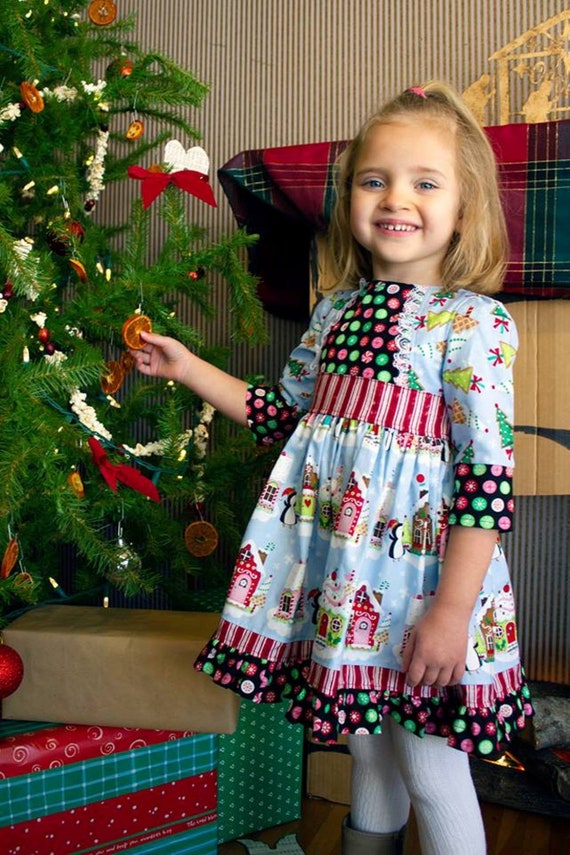 Gingerbread House Dress Girls Christmas Dress Peppermint | Etsy