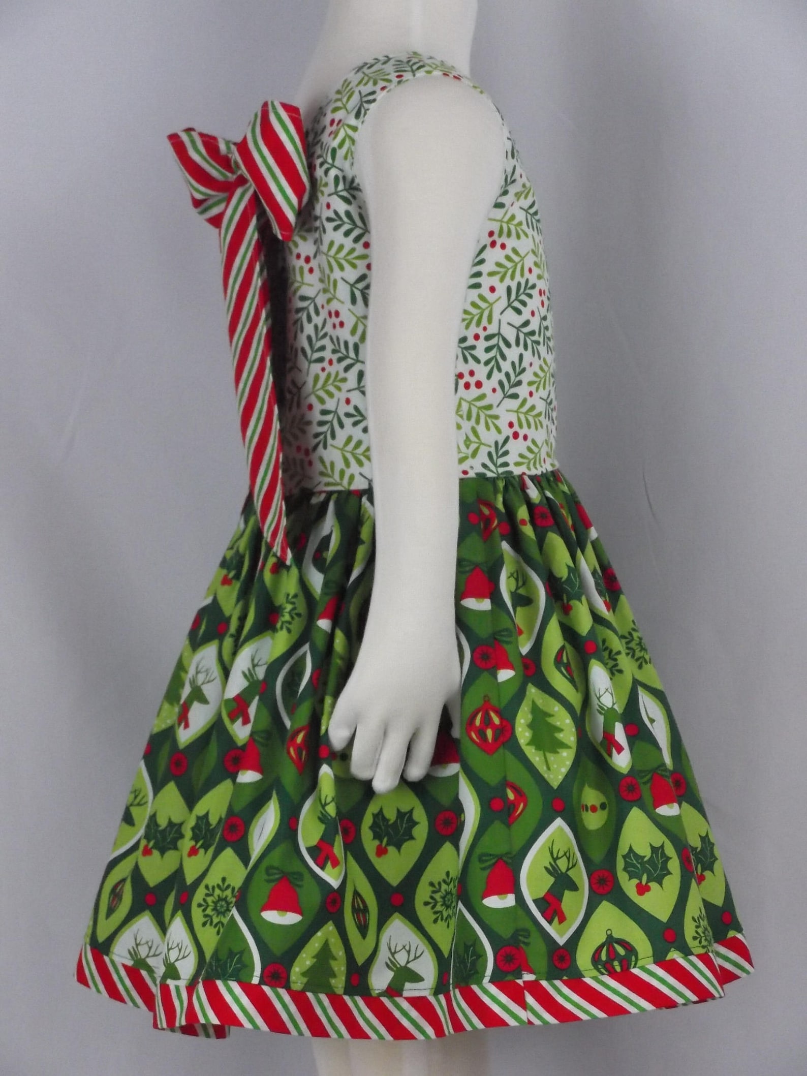 Girl Christmas Dress Toddler Holiday Dress Baby Red Green Etsy