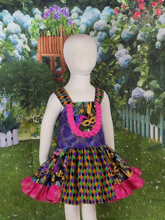 Girl, MARDI GRAS Dress, Pageant, Outfit, Mask, Carnival, Festival, Purple,  Green, Gold, Bead, Lefleur, Coin, Birthday, Parade, Teen, Toddler - Etsy