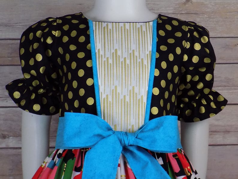 Nutcracker Dress Girls Fancy Christmas Dress Black Gold Etsy