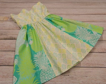 Girls, Pineapple Dress, Strapless Dress, Boho, Sundress, Beach, Cover Up, Summer, Sun Dress, Play, Comfy, Elastic, Toddler, Teens, Junior