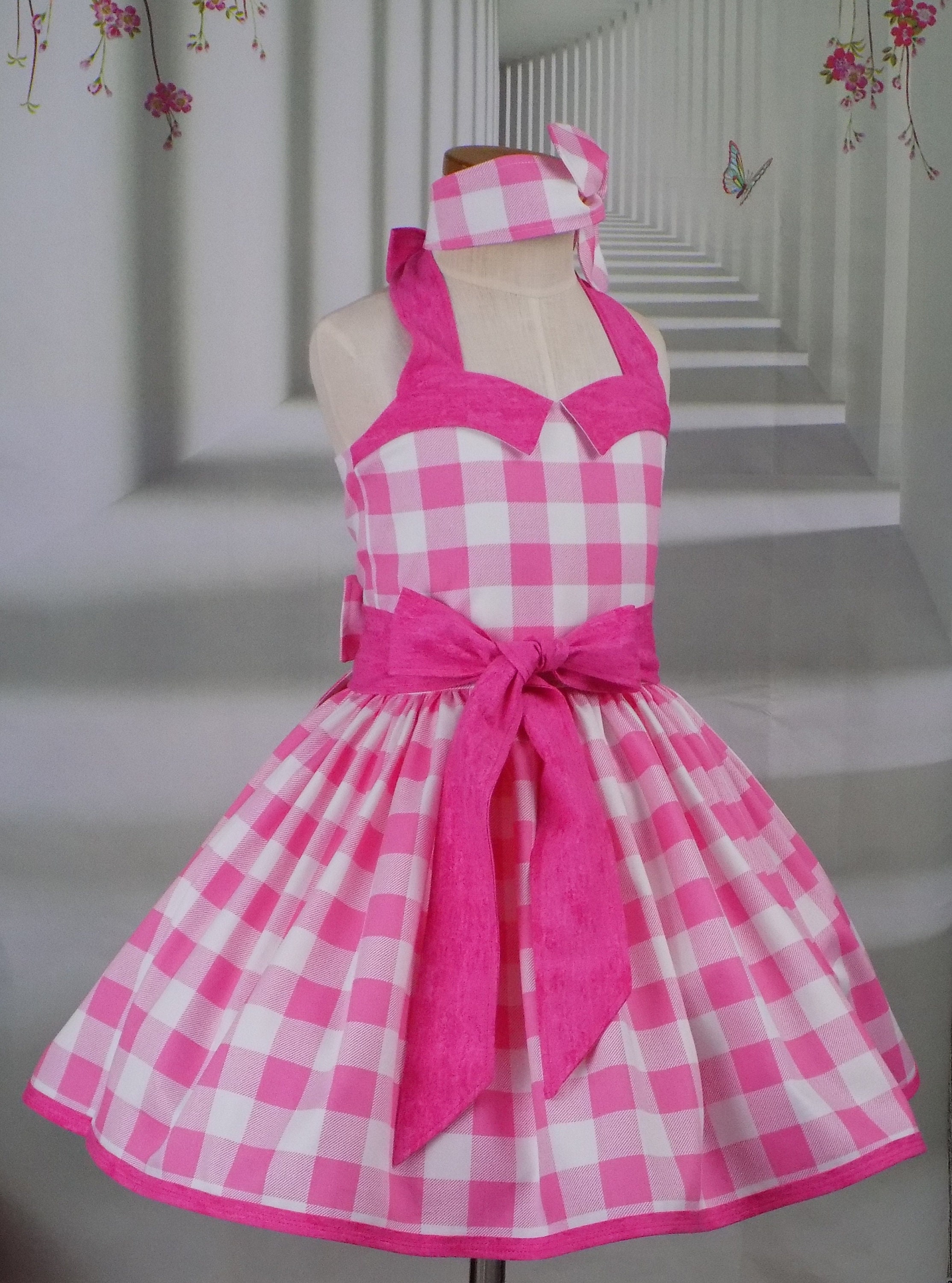 Vintage 50s Pink Gingham Dress - Etsy