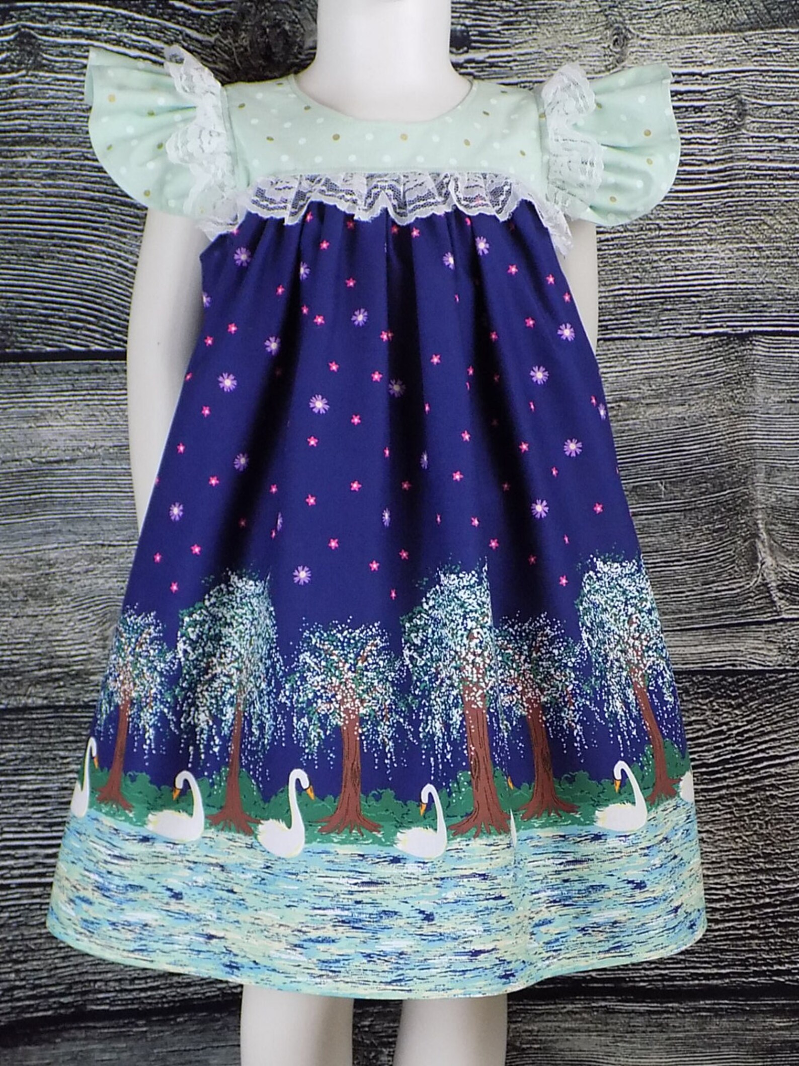 Little Swan Velour Dress main image 1