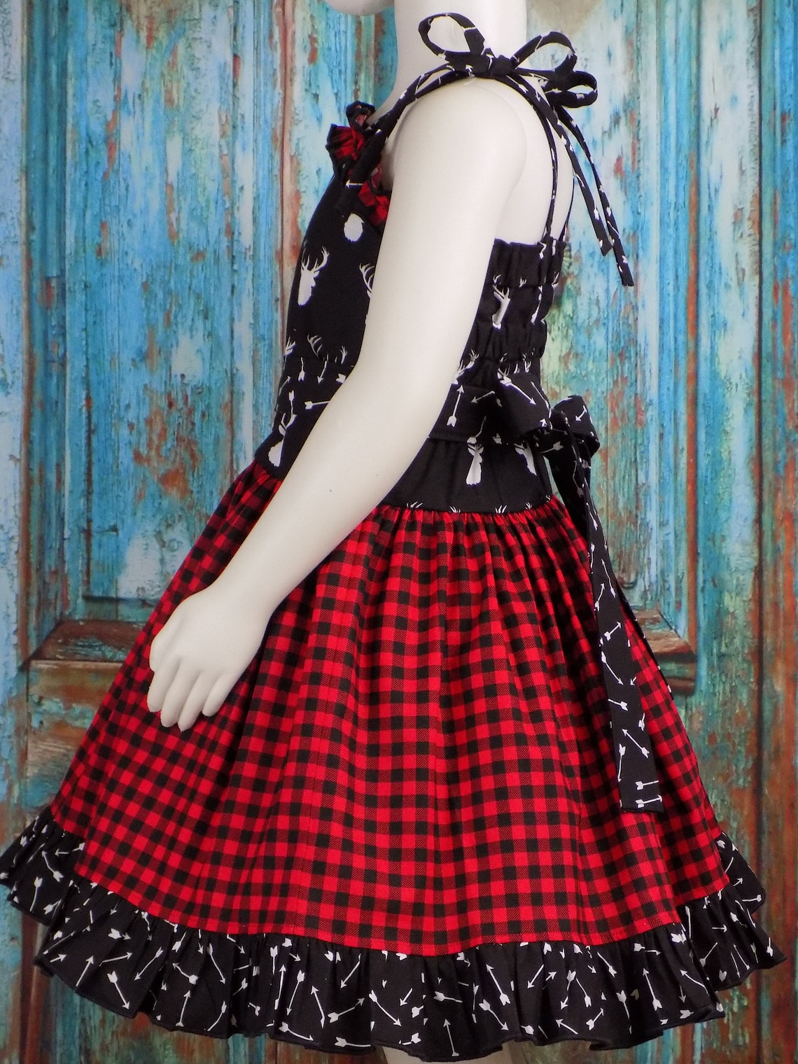 womens black gingham dress
