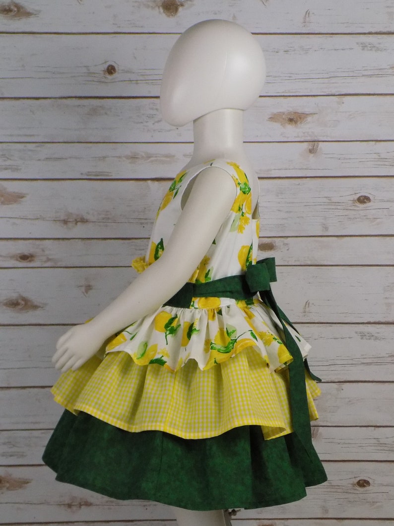 Girls White Lemon Dress main image 1