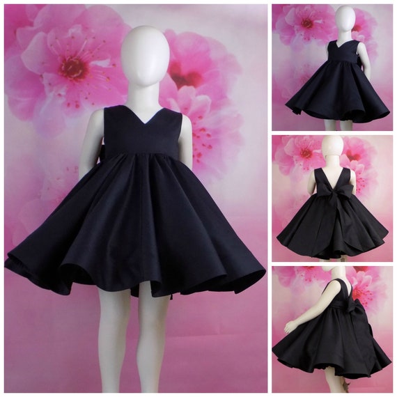 girls fancy black dress