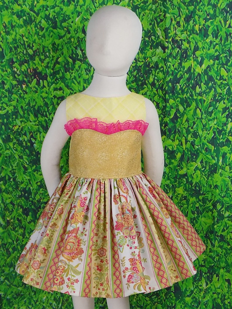 Girls Spring Dress Easter Dress Summer Toddler Gold Etsy