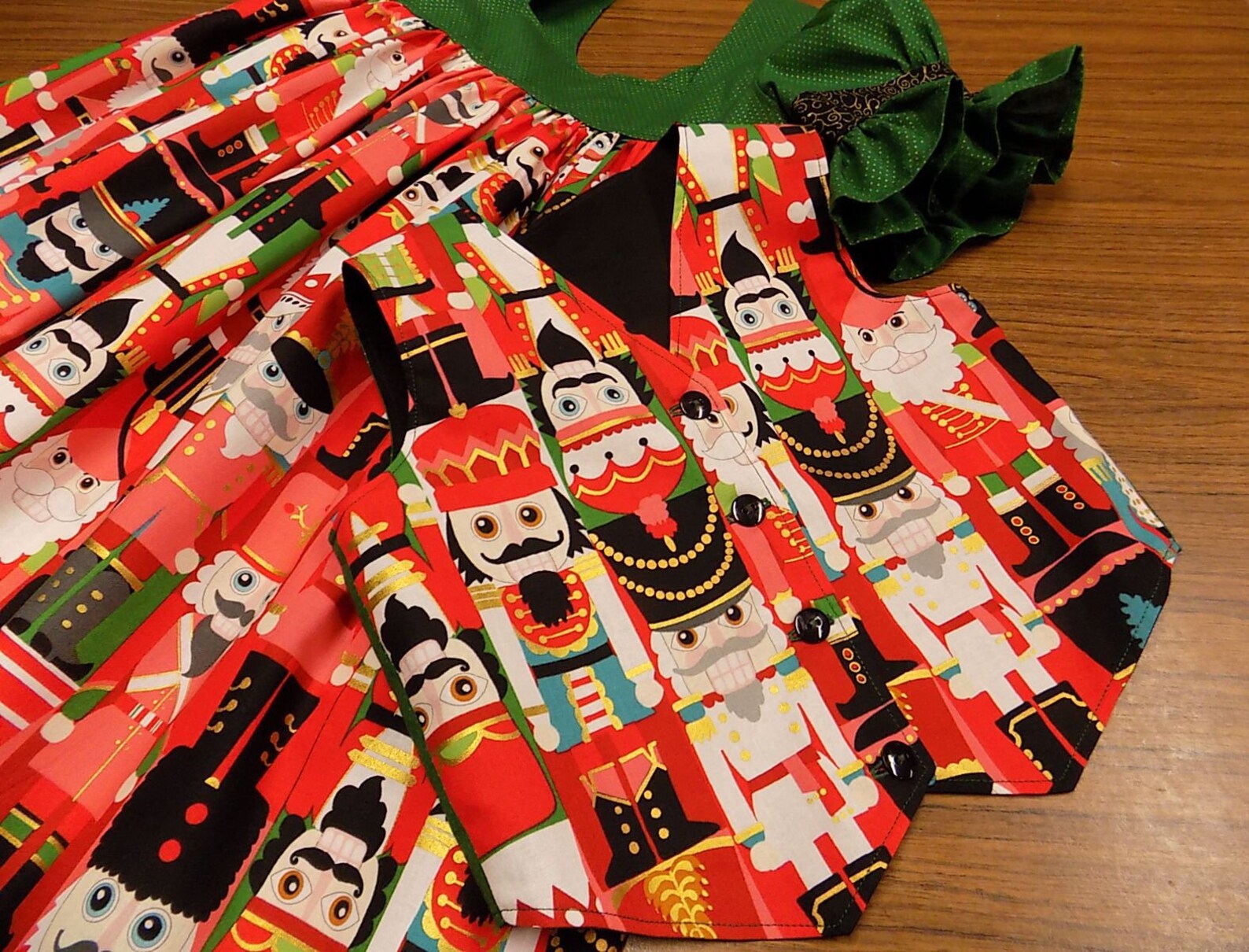 Nutcracker Red Pattern Print Dress