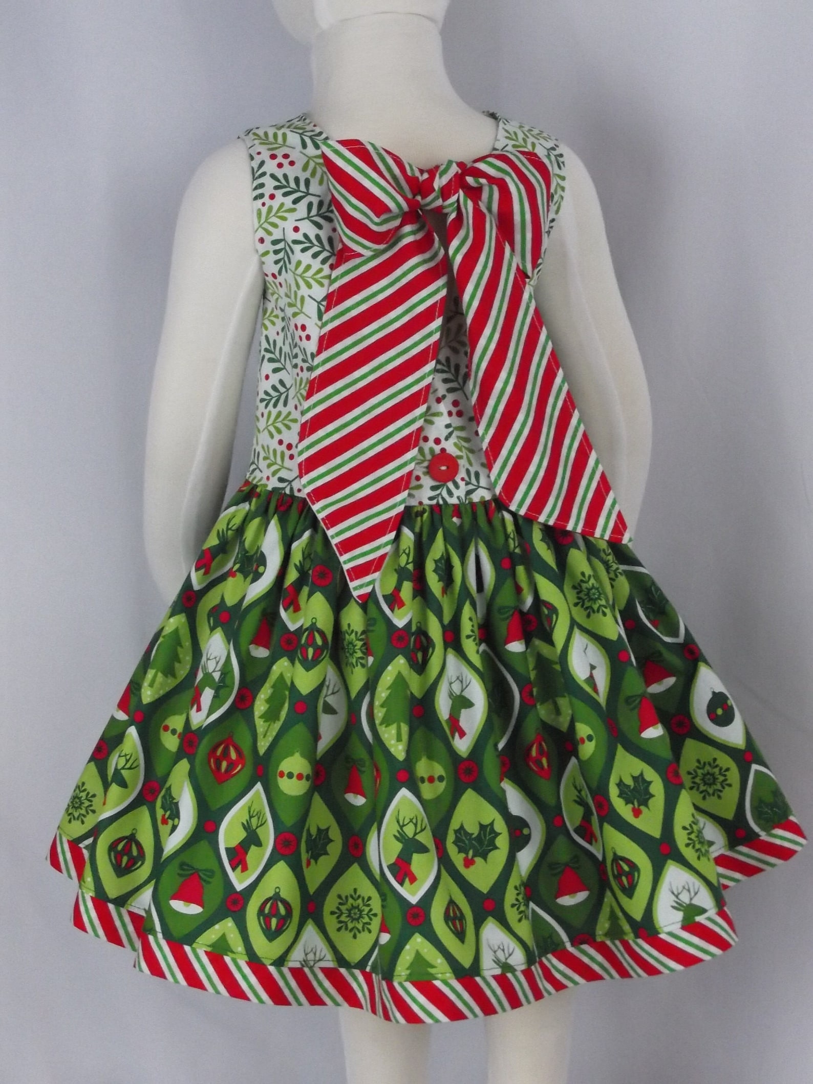 Girl Christmas Dress Toddler Holiday Dress Baby Red Green Etsy