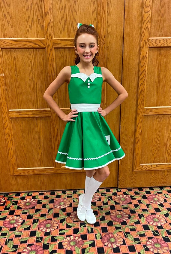 Mini Miss Casual Wear, Solid Color Cotton Dress, Button Back, Sleeveless, Attached Fabric Petti, Circle Skirt, Appearance, Interview Dress