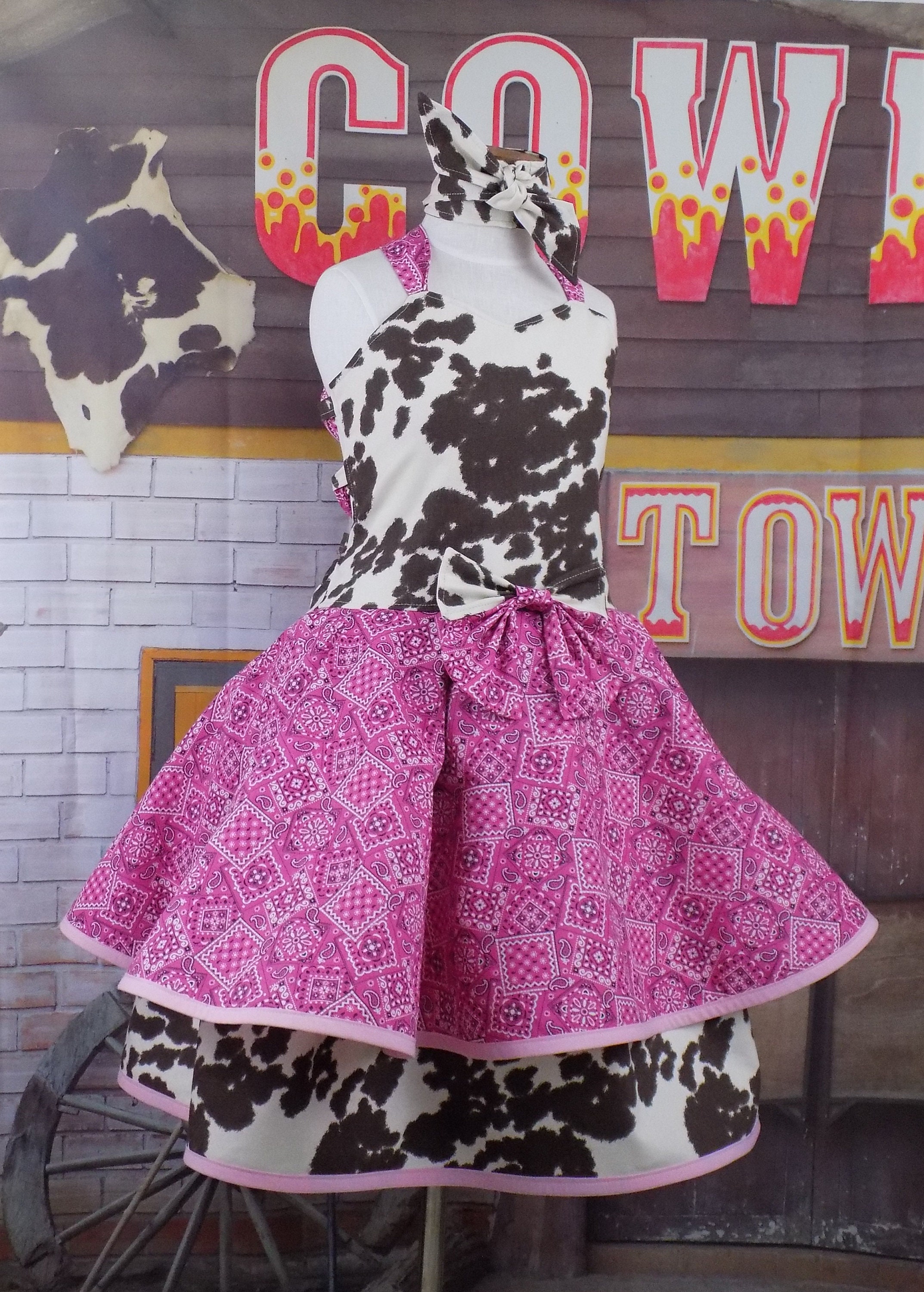 pink cow print dress pink cow dress