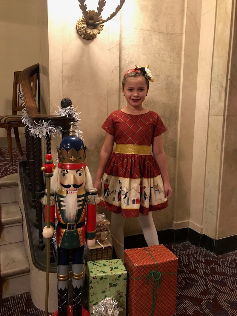 Girls Nutcracker Dress Plaid Christmas Dress Holiday Green Etsy