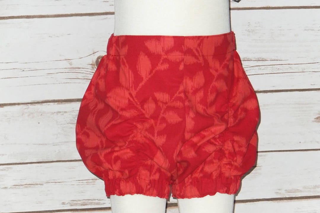 Girls Bubble Shorts Summer Shorts Red Shorts Toddler Flat Etsy