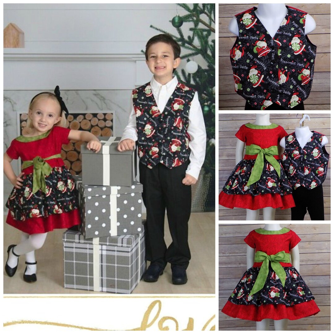 Sister matching on sale christmas dresses