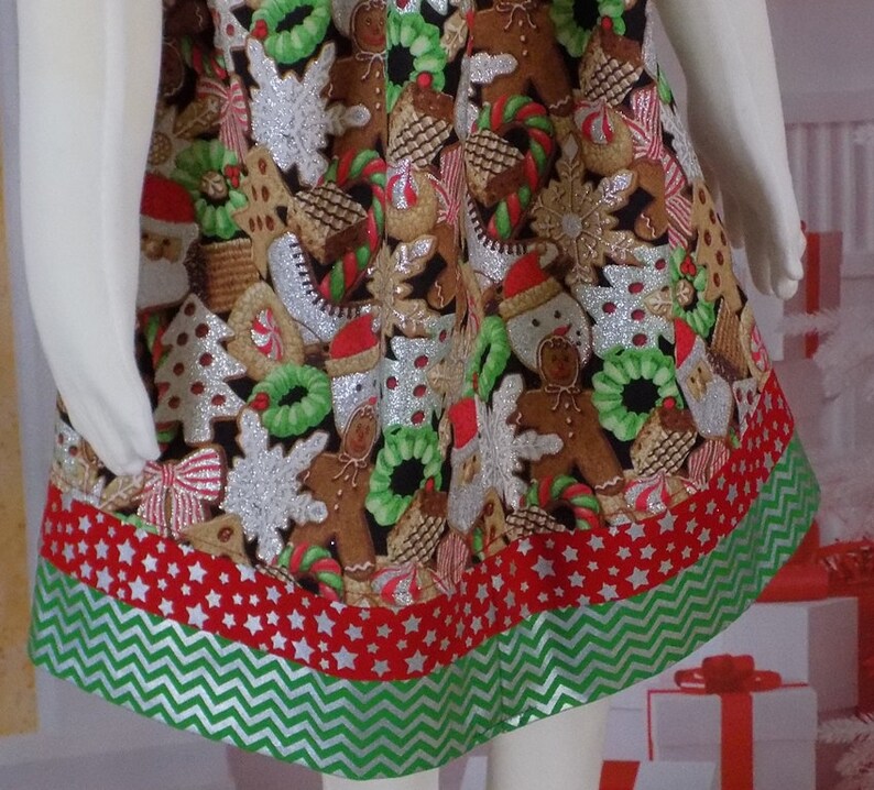 Girls Gingerbread Dress Toddler Christmas Dress Baby Red Etsy