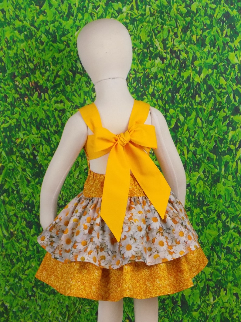 Girls Daisy Dress Summer Dress Spring Dress Open Back Etsy