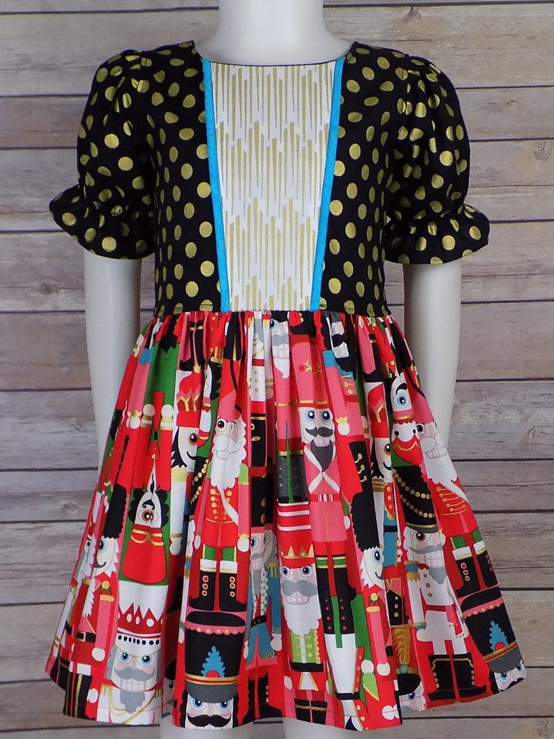 Nutcracker Dress Girls Fancy Christmas Dress Black Gold Etsy