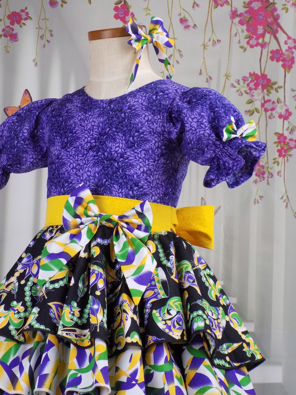 mardi gras green dress